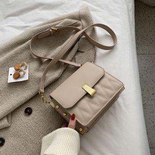 Plain Flap Quilted Crossbody Bag