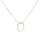 Copper Irregular Hoop Pendant Necklace