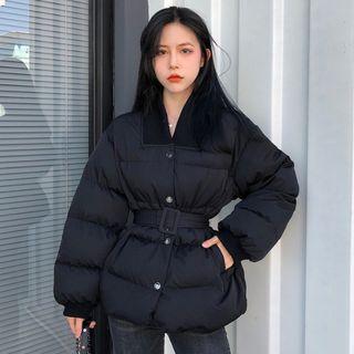 Tie Waist Padded Jacket