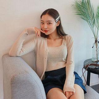 Set: Summer Cardigan + Sleeveless Knit Top