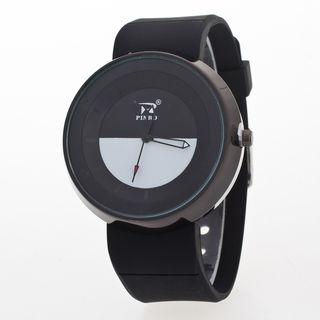 Two-tone Silicone Strap Watch