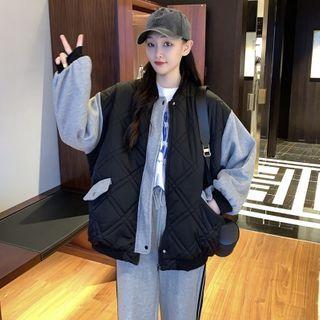Two-tone Panel Quilted Jacket