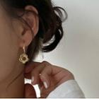 Flower Alloy Dangle Earring 1 Pair - Silver Needle - Gold - One Size