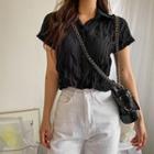 Crinkled Cropped Shirt