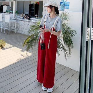 Contrast Trim Wide Leg Jumper Pants