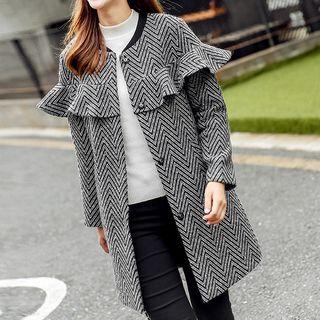 Chevron Ruffled Coat