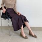 Square-accent Block-heel Pumps