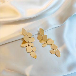 Geometry Earring 925 Sterling Silver - Matte Gold - One Size