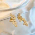 Geometry Earring 925 Sterling Silver - Matte Gold - One Size
