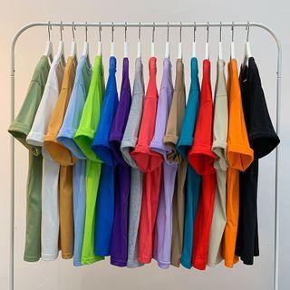 Round-neck Short-sleeve Plain Tee