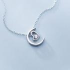 925 Sterling Silver Rhinestone Heart Pendant Necklace Necklace - One Size