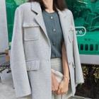 Single-breasted Tweed Blazer / Wide-leg Shorts