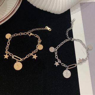 Disc Star Stainless Steel Bracelet