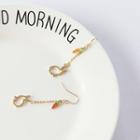 Alloy Rabbit & Carrot Dangle Earring 1 Pair - As Shown In Figure - One Size