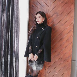 Faux-fur Trim Cape