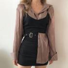 Oversized Shirt / Spaghetti Strap Top
