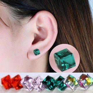 Cube Faux Crystal Earring