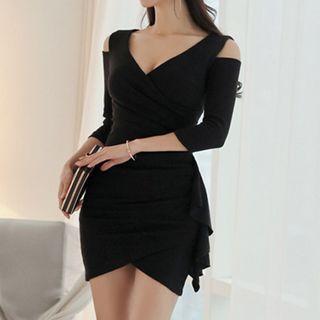 Cutout V-neck Sheath Dress