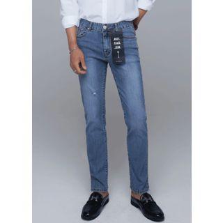 Slit-side Straight-cut +5cm Jeans