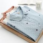 Dotted Four-leaf Clover Print Shirt