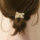 Bow Faux Pearl / Rhinestone Hair Tie