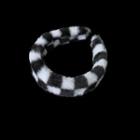 Checker Chenille Headband 1pc - Black & White - One Size
