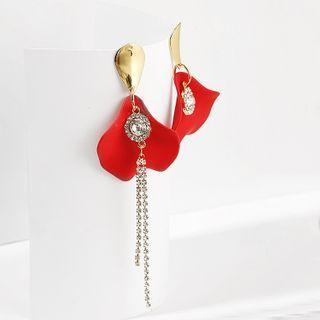 Rhinestone Tassel Drop Earring  - As Shown In Figure