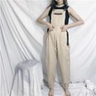 Zip Detail Pinafore Jumpsuit