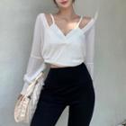 Two-tone Bell-bottom Pants
