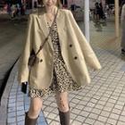 Long-sleeve Floral Dress / Blazer / Set