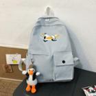 Animal Embroidered Multi-section Backpack