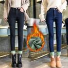 Fleece-lined Cropped Skinny Jeans (various Designs)