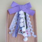 Purple Ribbon Necklace / Pin