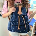 Floral Print Canvas Backpack