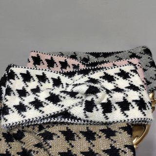 Houndstooth Criss Cross Headband