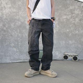 Retro Colour-block Jeans