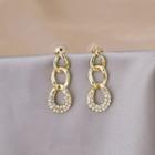 Rhinestone Chunky Chain Dangle Earring E3198 - As Shown In Figure - One Size