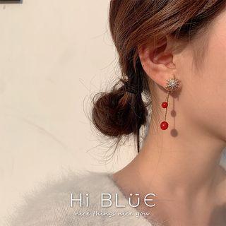 Rhinestone Drop Earring 1 Pair - S925 Sterling Silver Pin - As Shown In Figure - One Size
