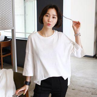 Tall Size Over The Elbow Sleeve Boxy T-shirt