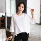 Tall Size Over The Elbow Sleeve Boxy T-shirt