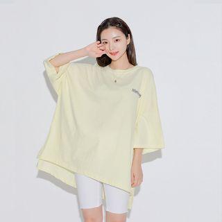 Globe Print Back Oversize T-shirt