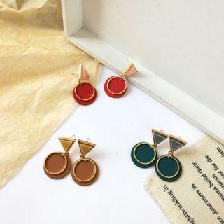 Resin Alloy Geometric Dangle Earring