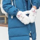 Embroidered Fleece Mittens