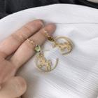 Faux Crystal Alloy Unicorn Dangle Earring 1 Pair - Unicorn - One Size