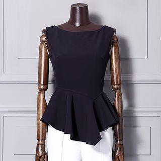 Plain Peplum Tank Top