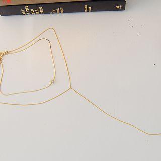 Layered Drop Necklace Gold - One Size