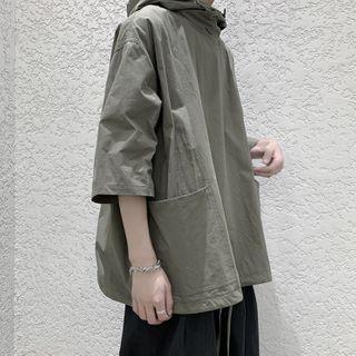 3/4-sleeve Cargo Hoodie