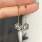 Tree Drop Earring 1 Pair - Transparent - Green - One Size