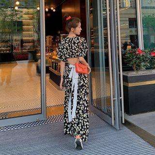 Open-back Floral Skirt