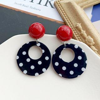 Polka Dot Resin Dangle Earring